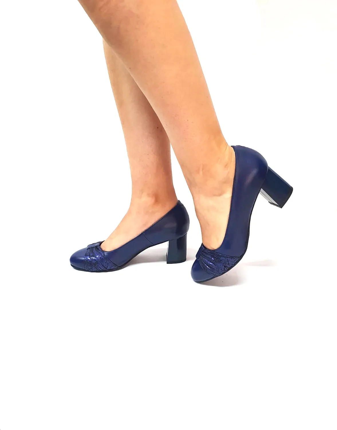Catinca Shoes A13 BS pantofi dama bleumarin straveziu