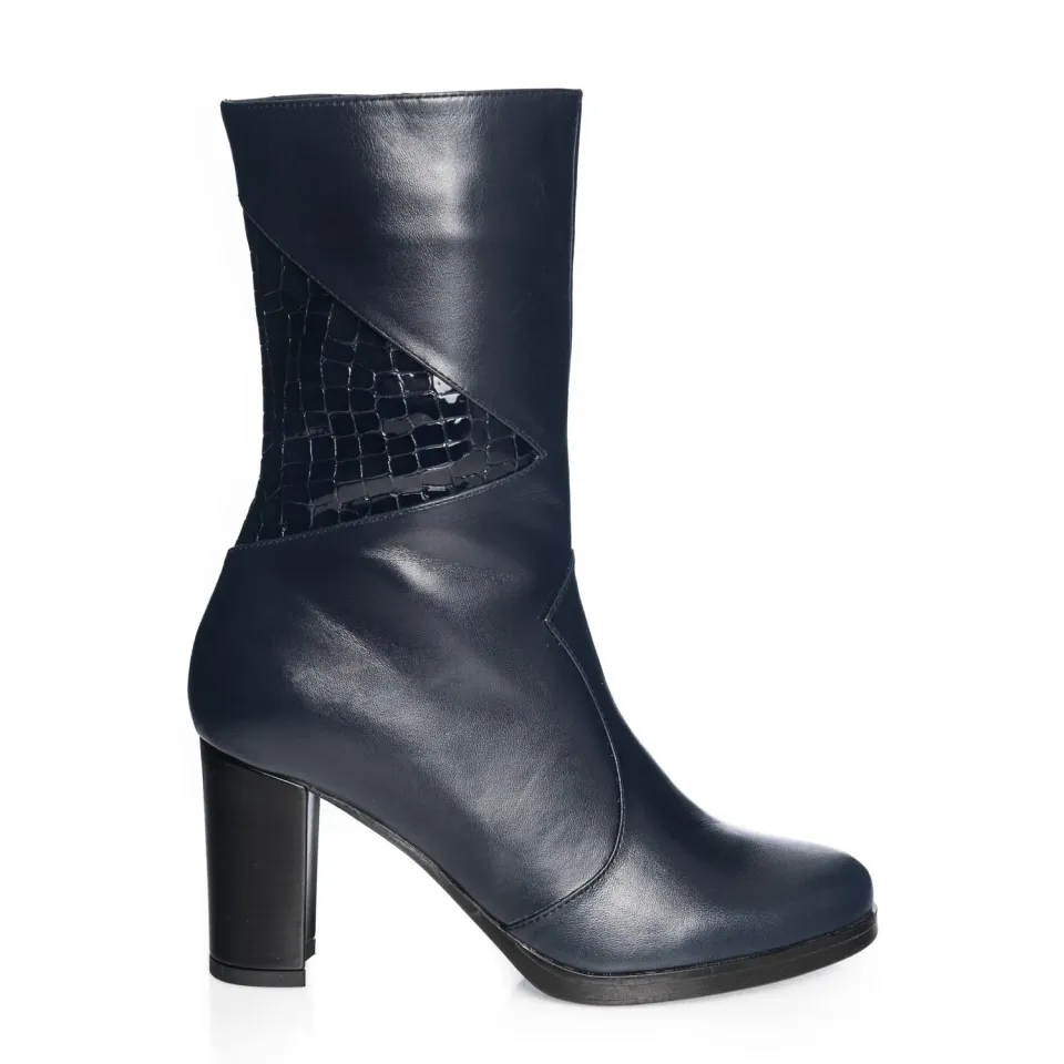 Catinca Shoes GX28 BBC ghete damă piele bleumarin