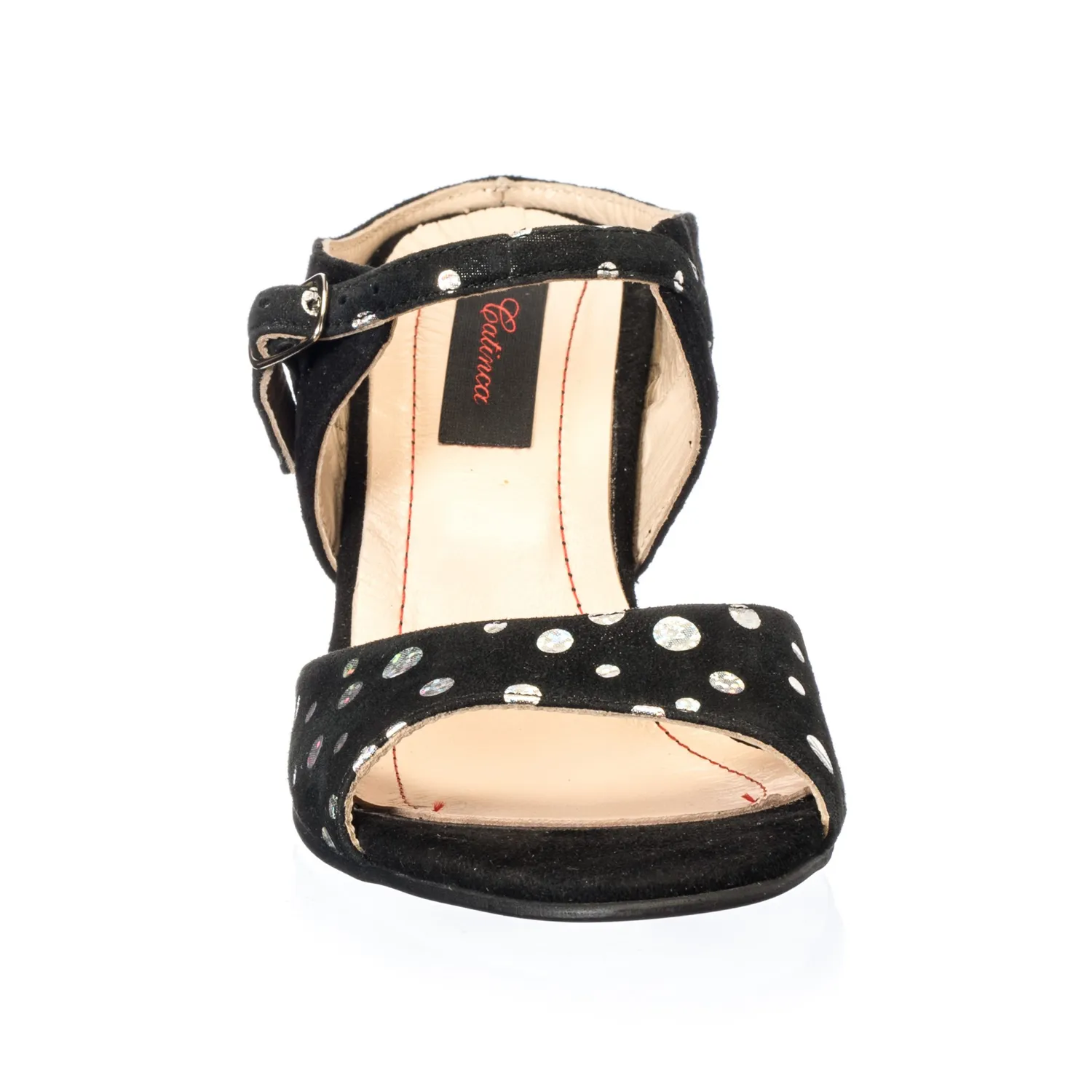 Catinca Shoes S100 NCA sandale dama negru cercuri piele