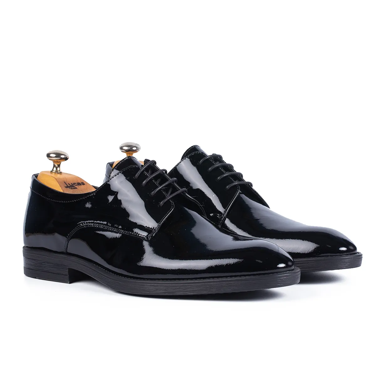 Lucas Shoes Elegant 346 pantofi bărbați negru lac
