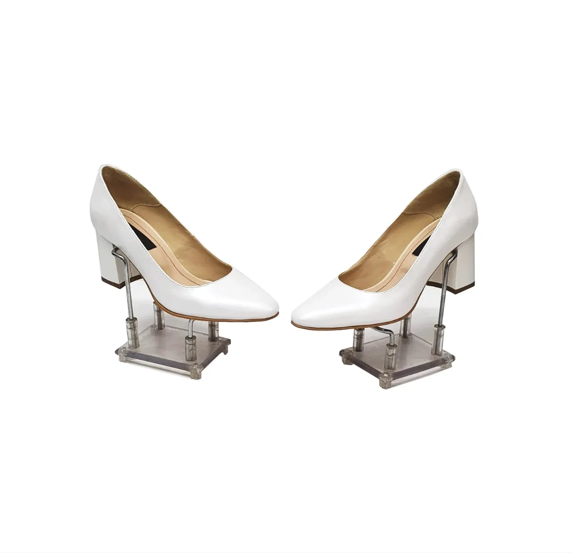 Catinca Shoes R7 AS pantofi damă piele alb sidef