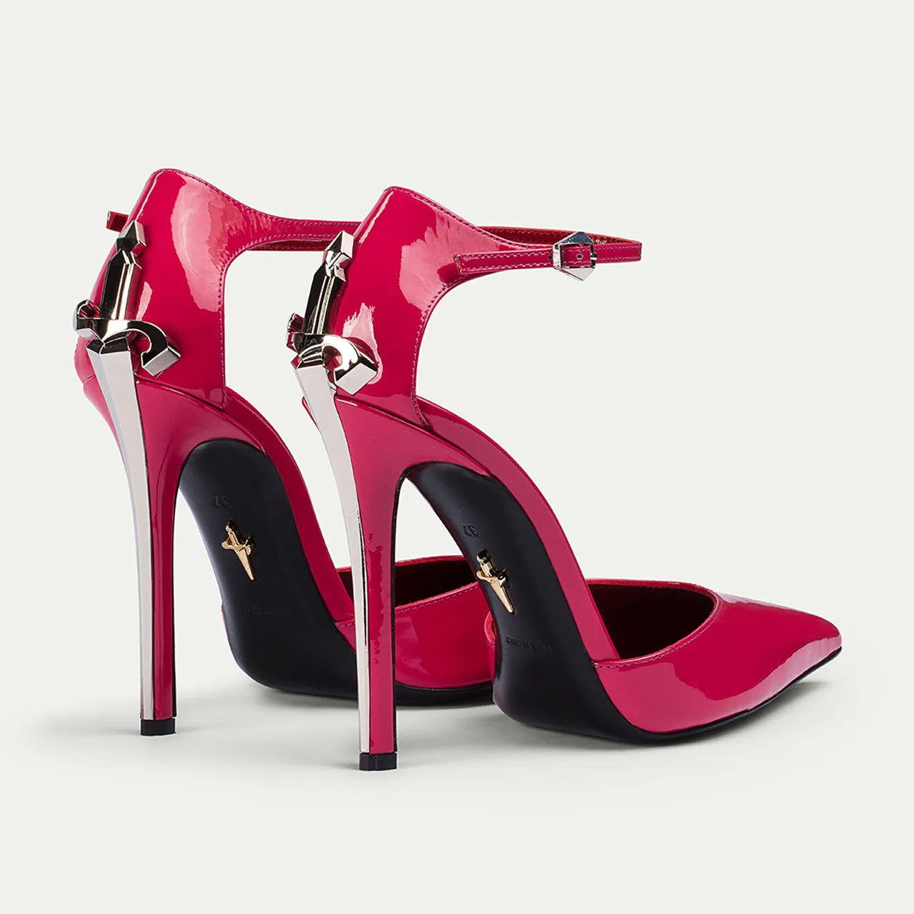 Cesare Paciotti Dagger Heel pantofi dama fucsia lac