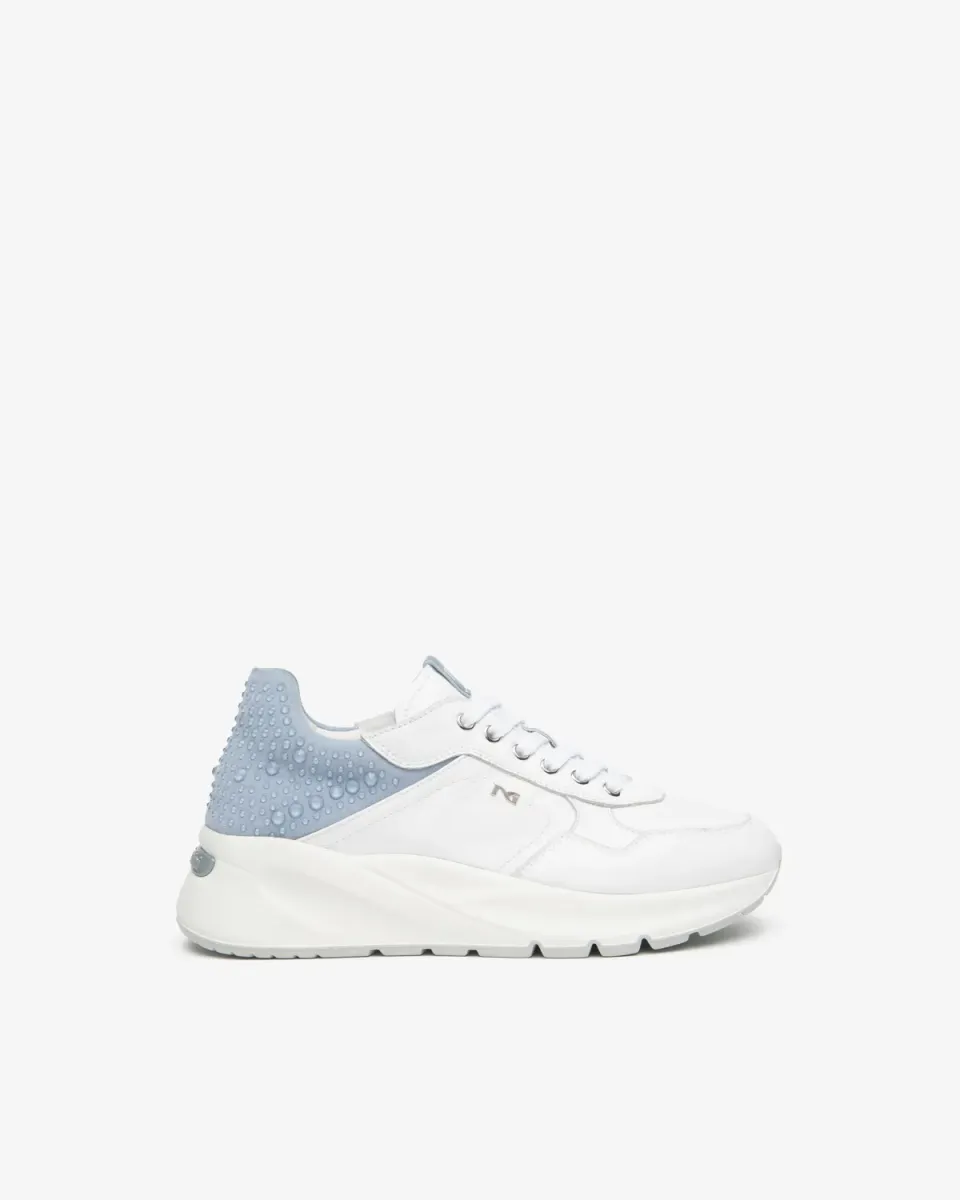 NeroGiardini pantofi sneakers piele si suede dama