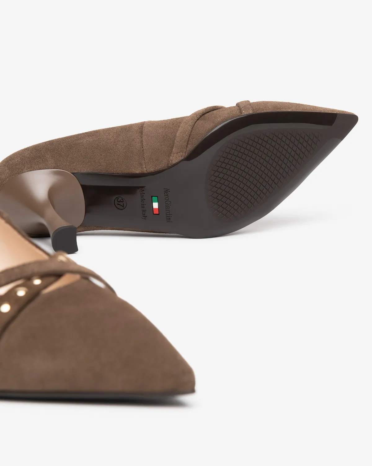 NeroGiardini pantofi dama piele intoarsa toc 75mm