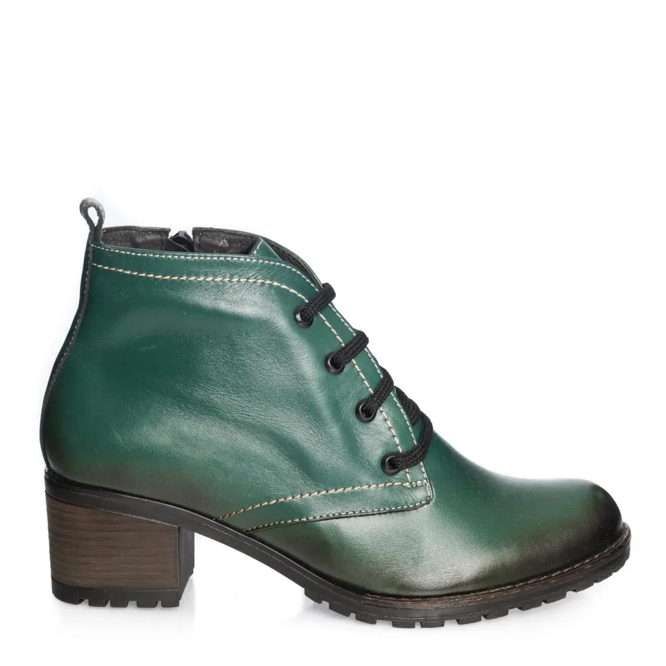 Catinca Shoes BC16 VP ghete dama piele verde perie