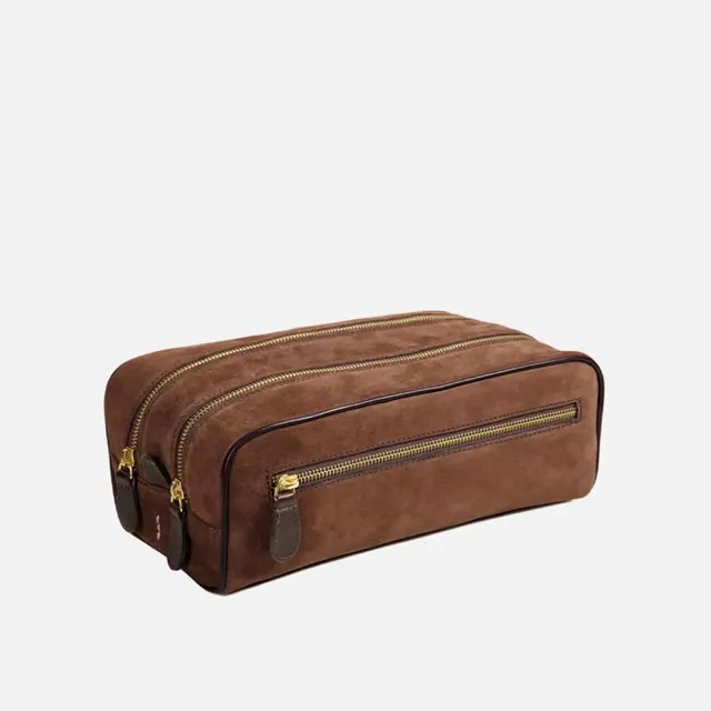 Cecilia Bringheli Laguna Chocolate Suede neceser maro