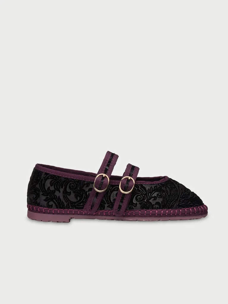 Flagelus Claire Reale Black pantofi Mary Jane negri