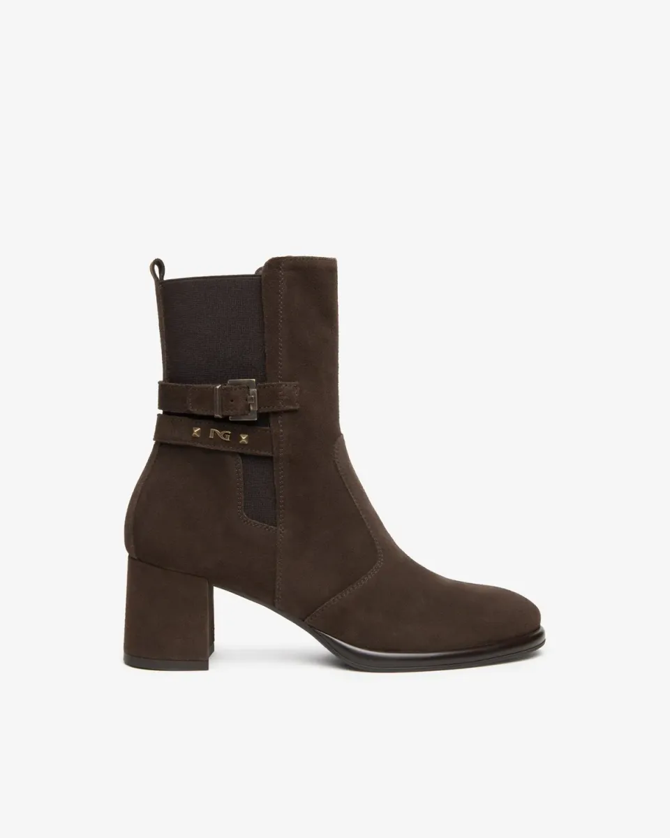 NeroGiardini botine dama piele intoarsa toc 60 mm
