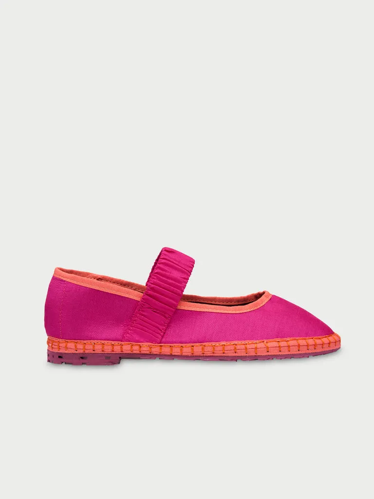 Flagelus Mafalda Fuchsia pantofi roz catifea