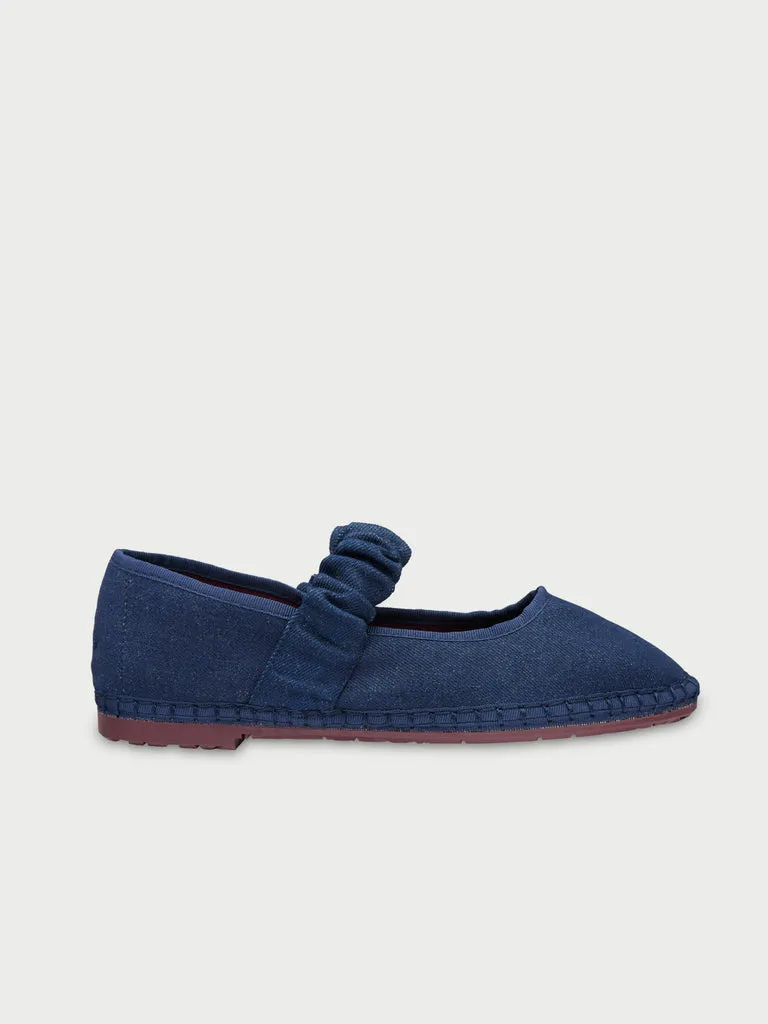 Flagelus Mafalda Rostova pantofi denim albastru inchis