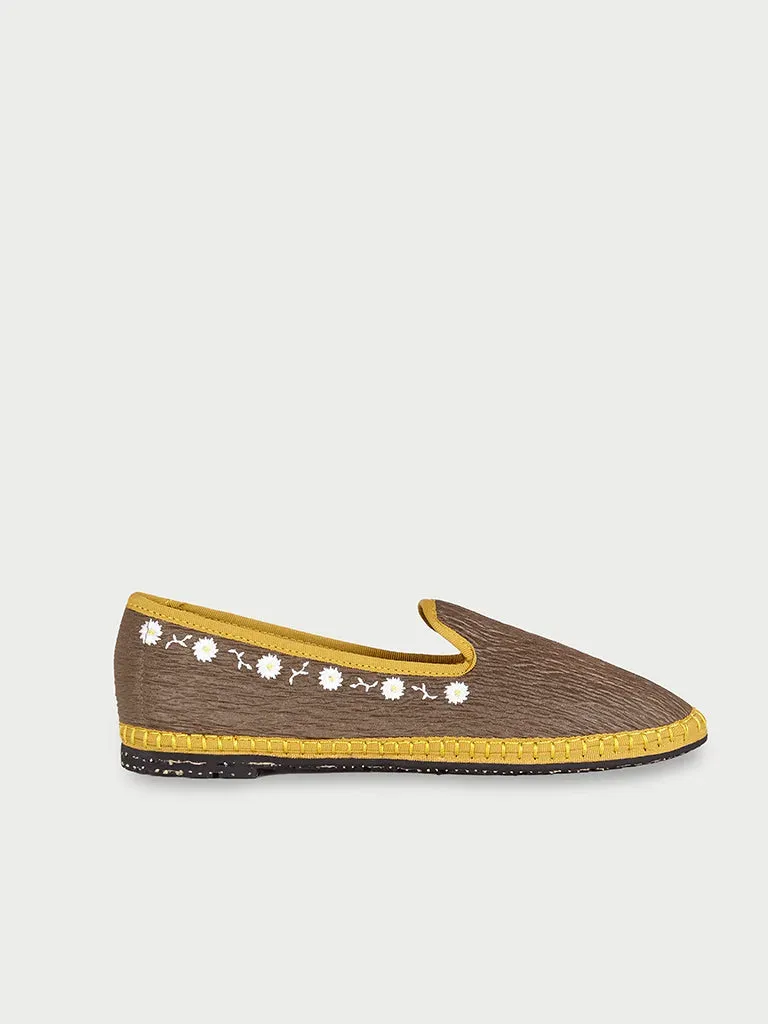 Flagelus Smoking Daisy pantofi khaki