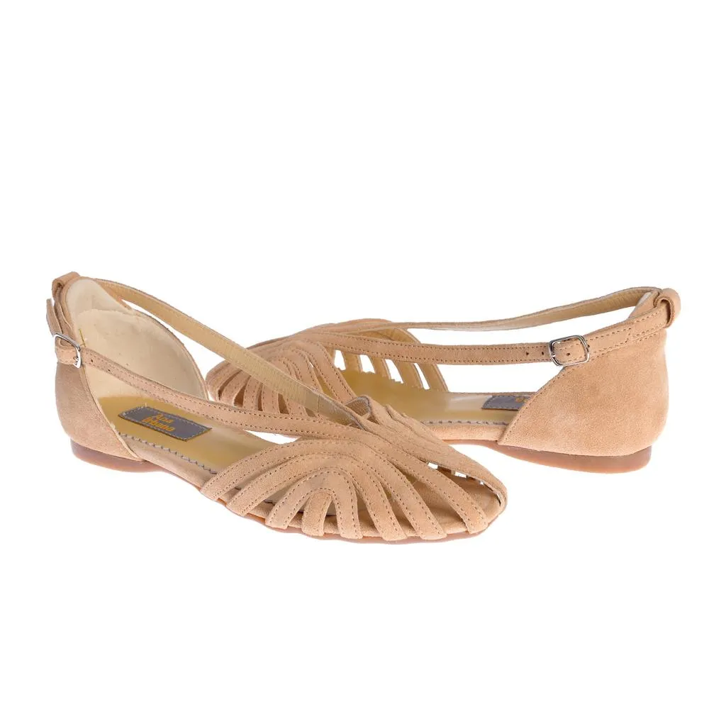 Ana Urbana Shoes Córdoba sandale nude piele întoarsă