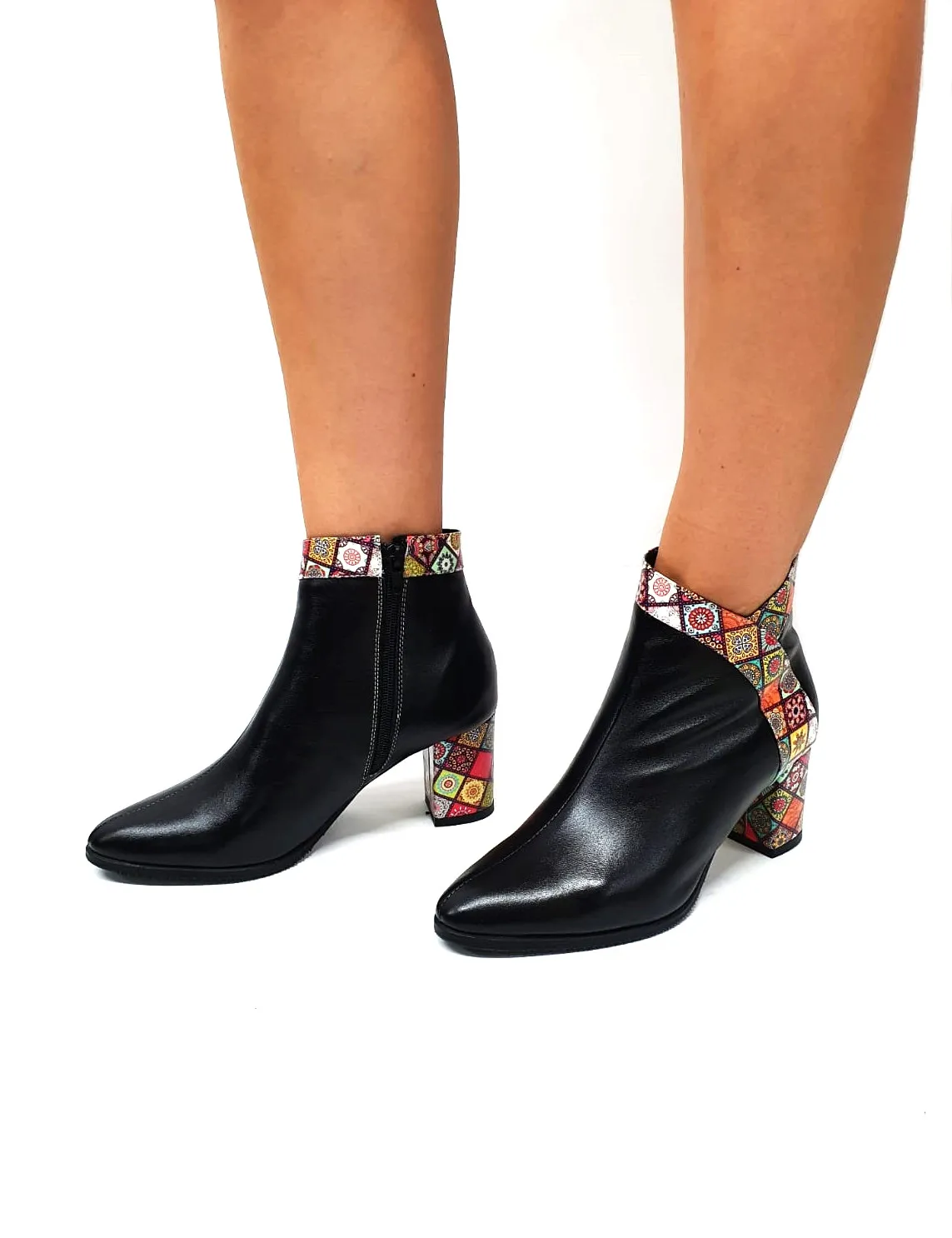 Catinca Shoes GX44 ghete damă piele negru 3D