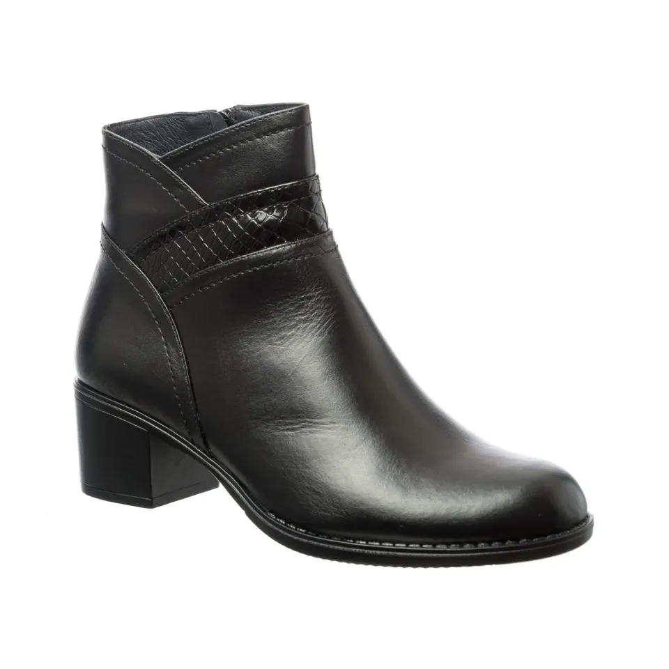 Catinca Shoes GX42 NB ghete negru box piele naturala