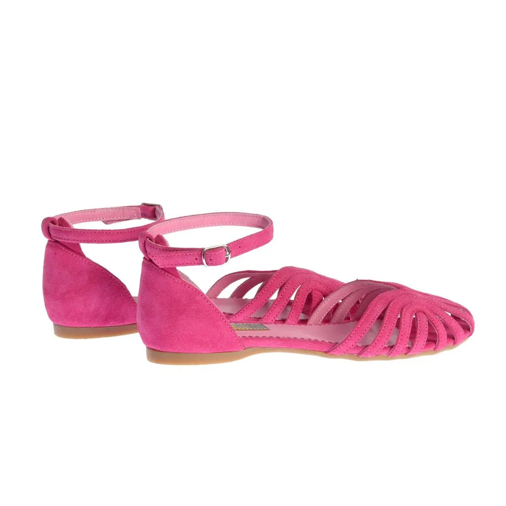 Ana Urbana Shoes Simplicity sandale fuchsia talpa plata