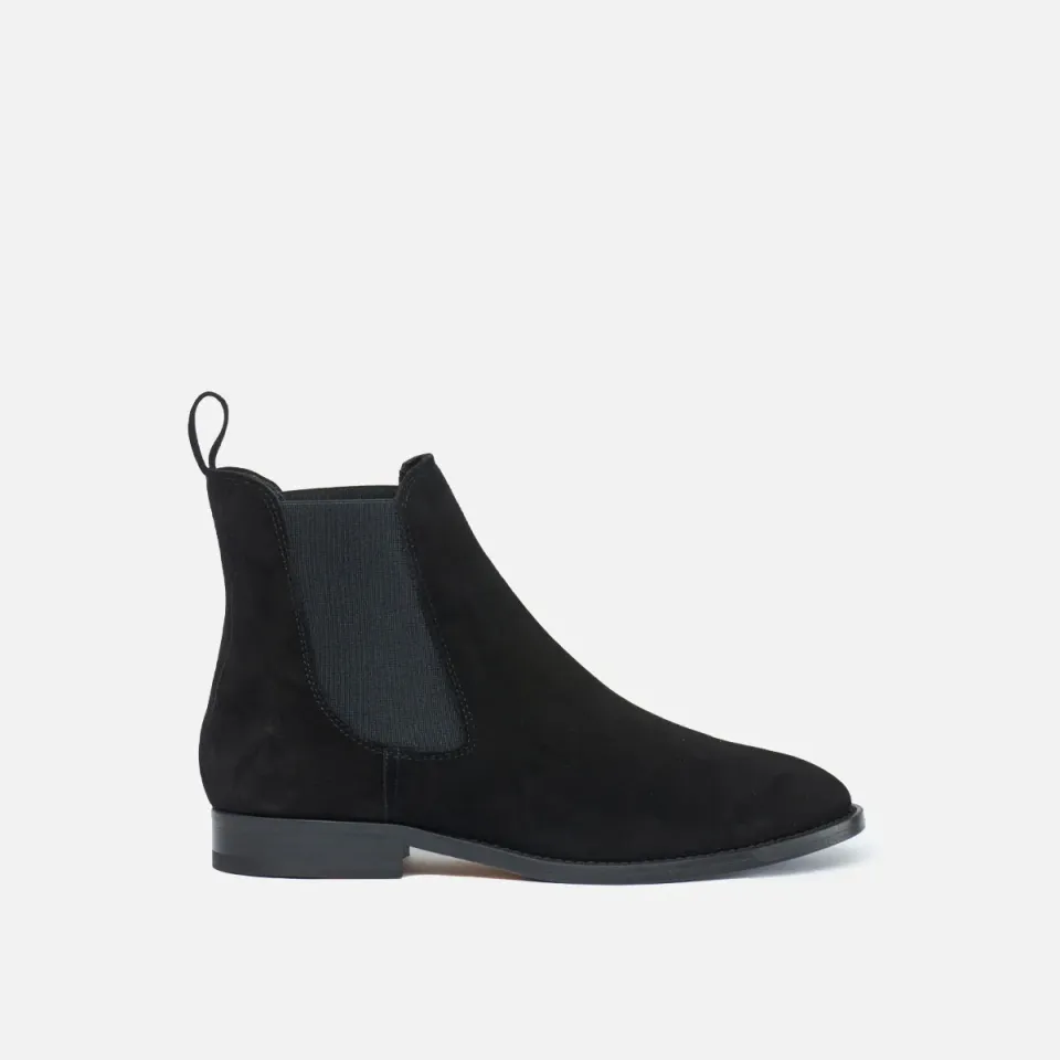 Cecilia Bringheli Sessanta Black Suede ghete chelsea negre