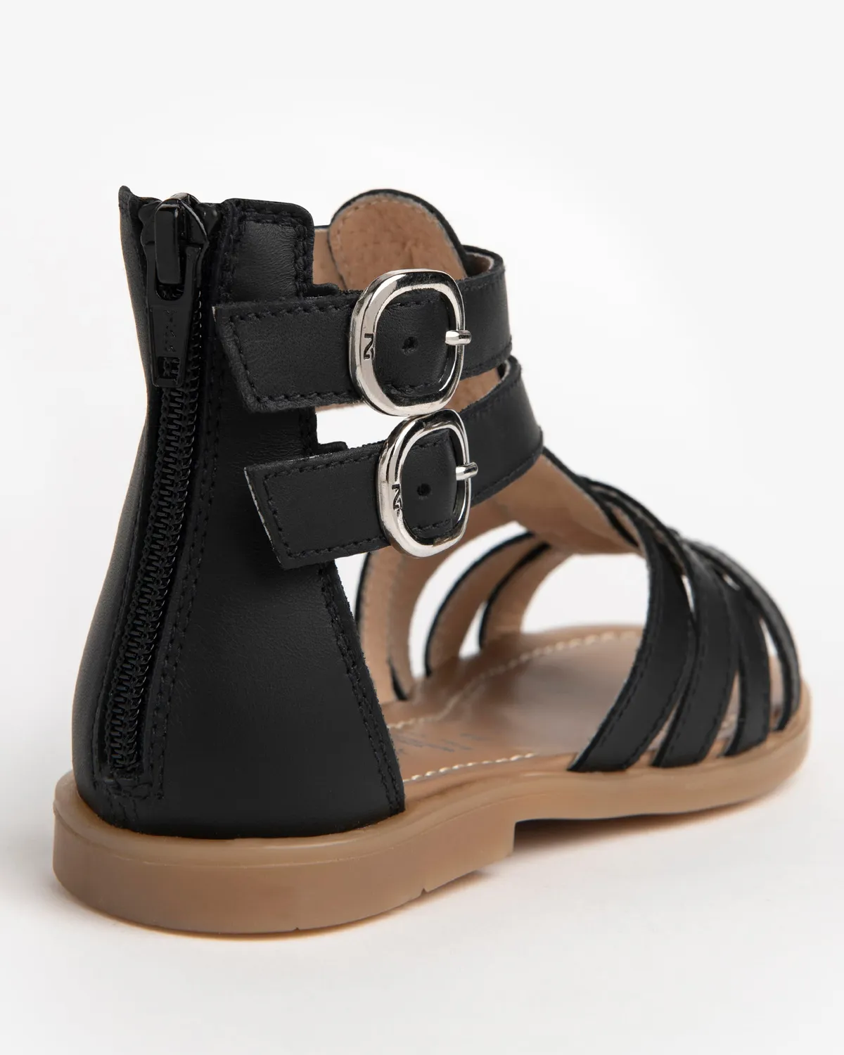 NeroGiardini sandale fete piele stil gladiator cu fermoar