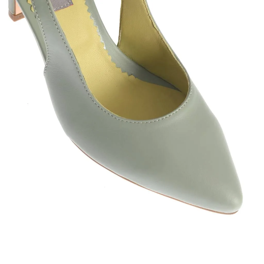 Ana Urbana Shoes Roma pantofi verde menta toc stiletto