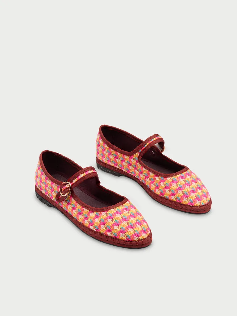 Flagelus Psychodelic Mary Jane Pink pantofi rafie multicolor