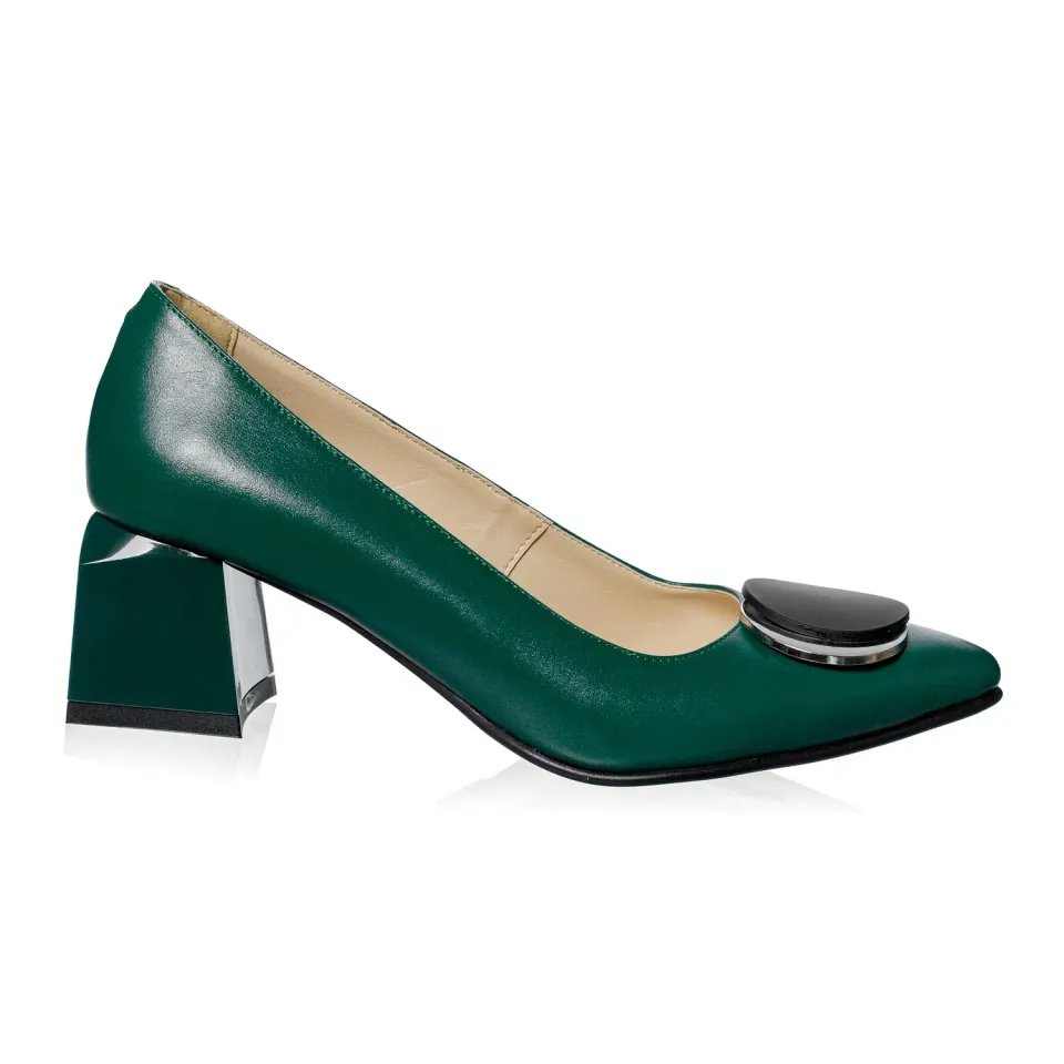 Catinca Shoes A33 VB pantofi dama piele verde box