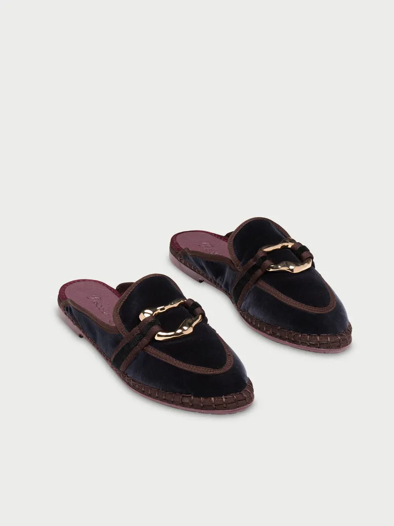 Flagelus Bruna Glint pantofi catifea bleumarin