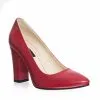 Catinca Shoes 2691 RTP pantofi dama piele rosu toc patrat