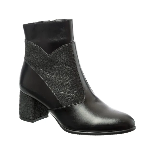 Catinca Shoes GX50 ghete dama piele negru cu pietre