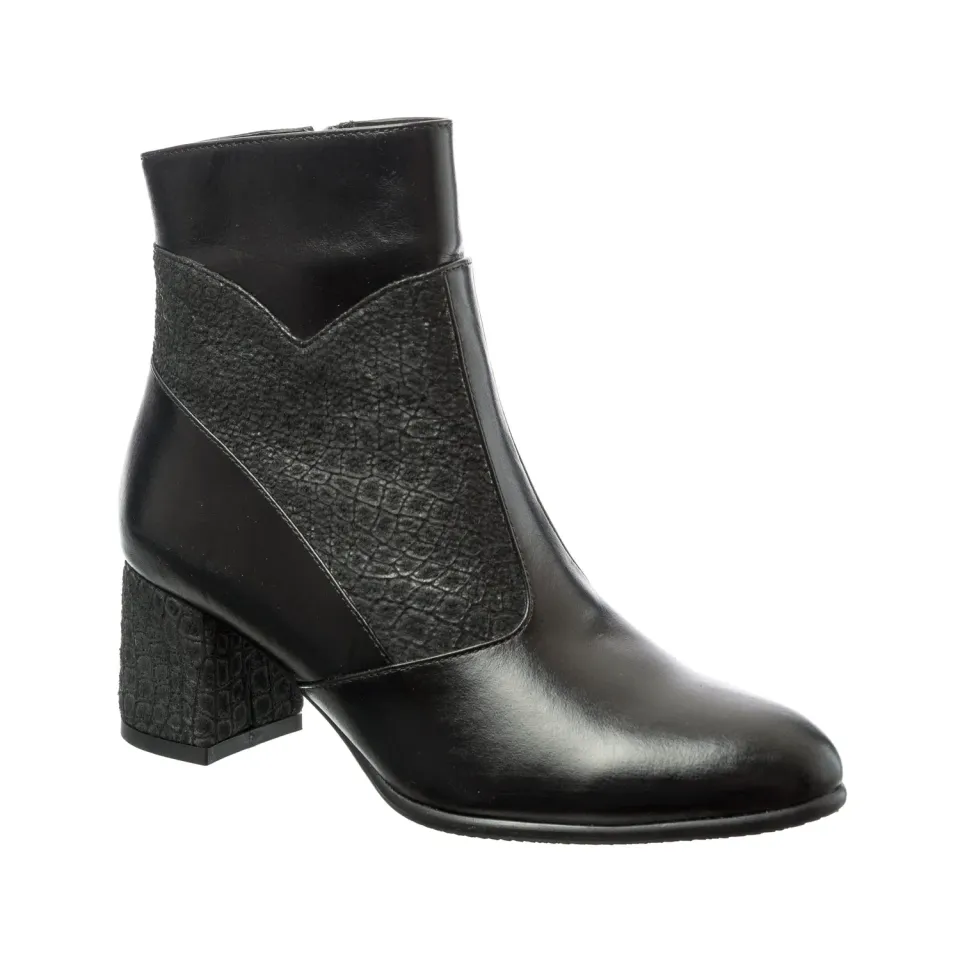 Catinca Shoes GX50 ghete dama piele negru cu pietre