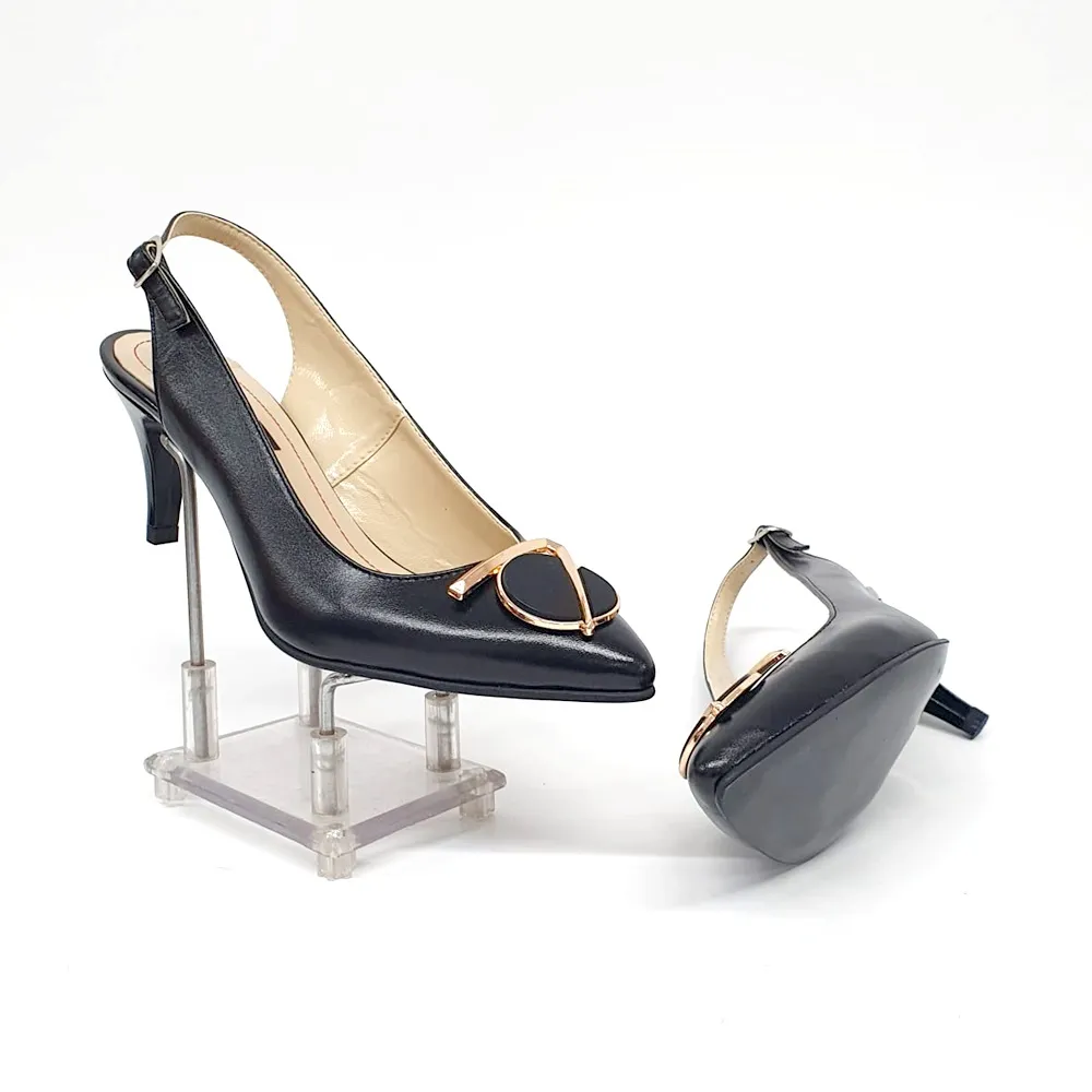 Catinca Shoes D23 NB sandale damă piele negru box