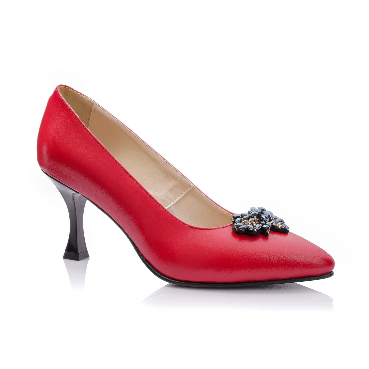 Catinca Shoes A63 RB pantofi damă piele roșie