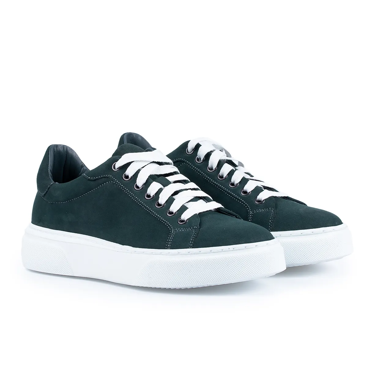 Lucas Shoes 510 sneakers piele verde închis velur