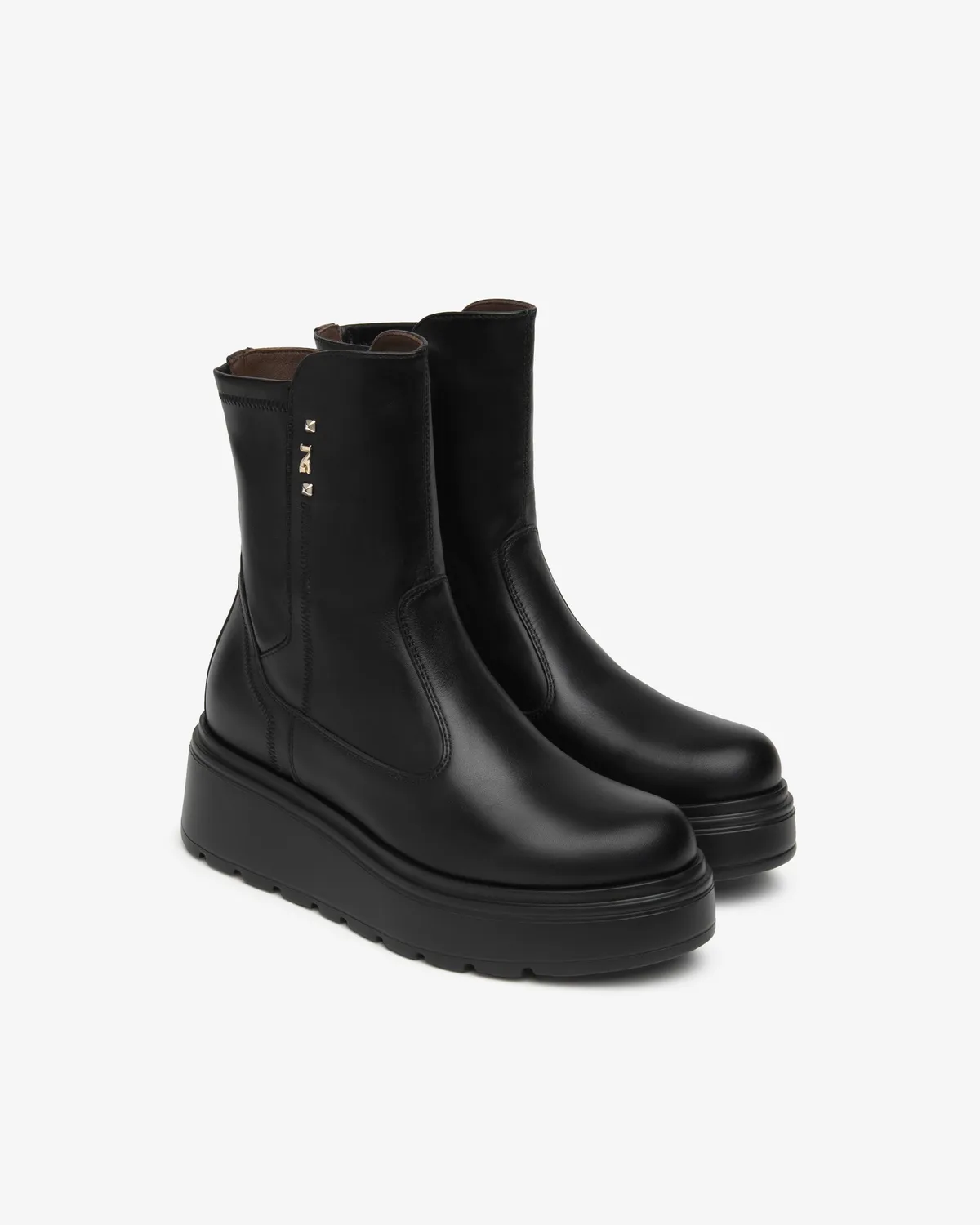 NeroGiardini botine piele naturala dama platforma 55mm