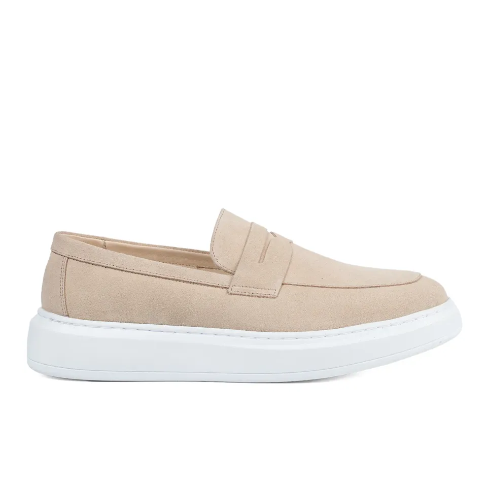 Lucas Shoes Ezra Bej loafers bej velur piele