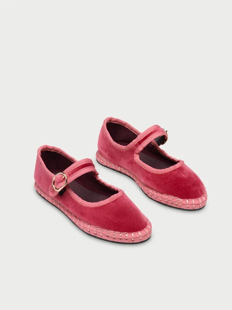 Flagelus Frances Kids pantofi copii roz catifea