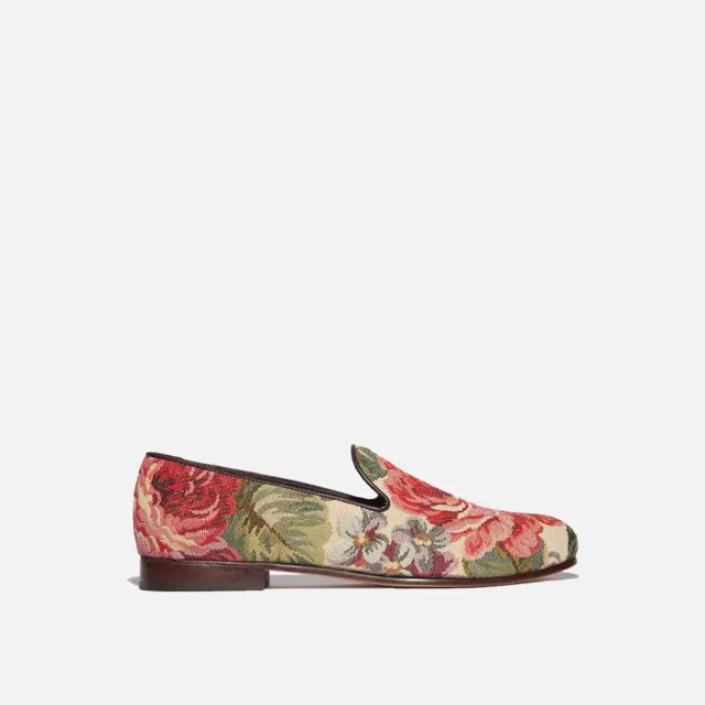 Cecilia Bringheli Positano Red Roses pantofi bumbac roșu