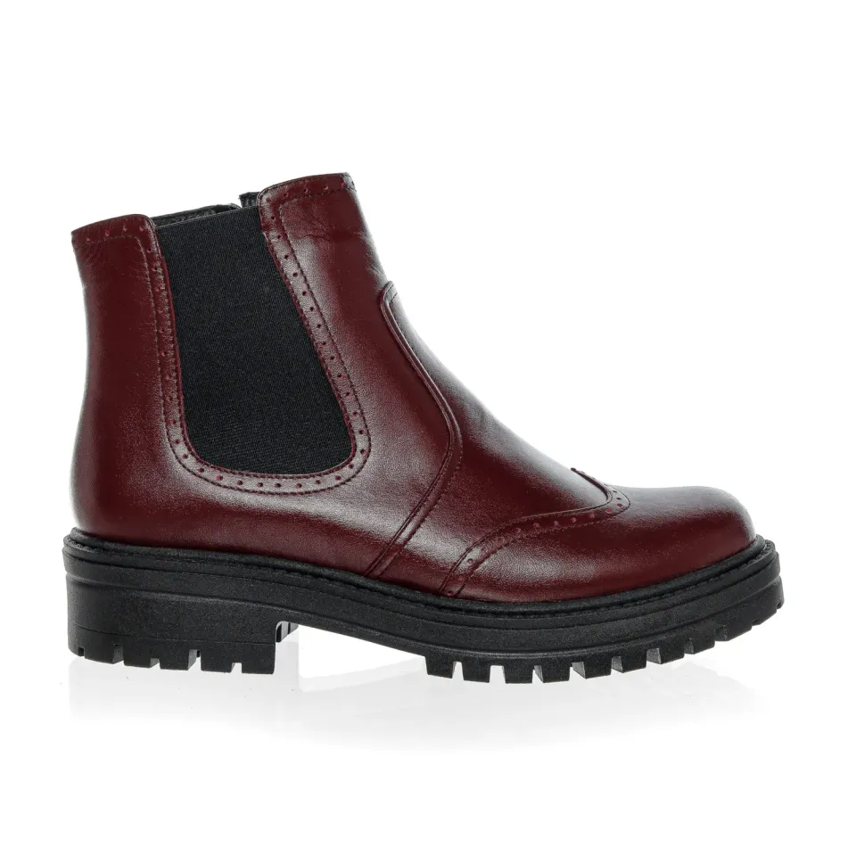 Catinca Shoes GX22 B botine dama piele bordo box