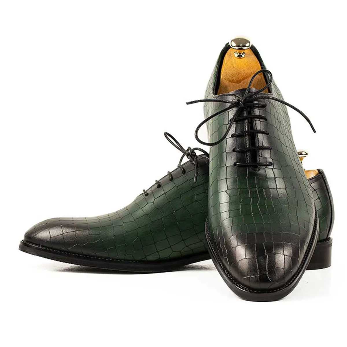 Lucas Shoes Elegant 712 pantofi barbati verde piele
