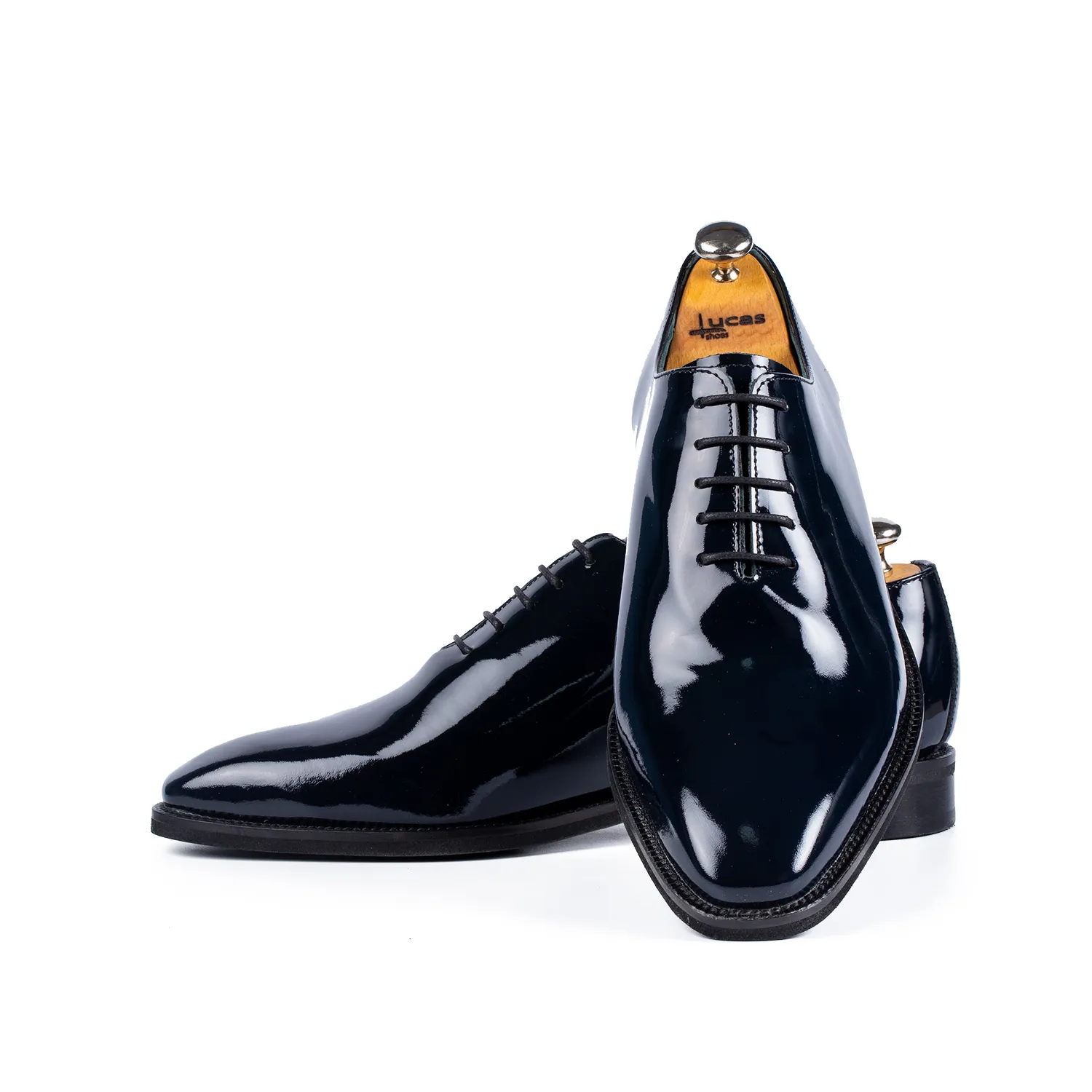 Lucas Shoes Elegant 903 Blue Lac pantofi albaștri piele