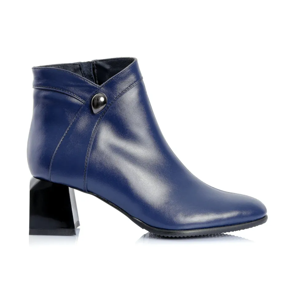 Catinca Shoes G442 BB ghete dama piele albastru box