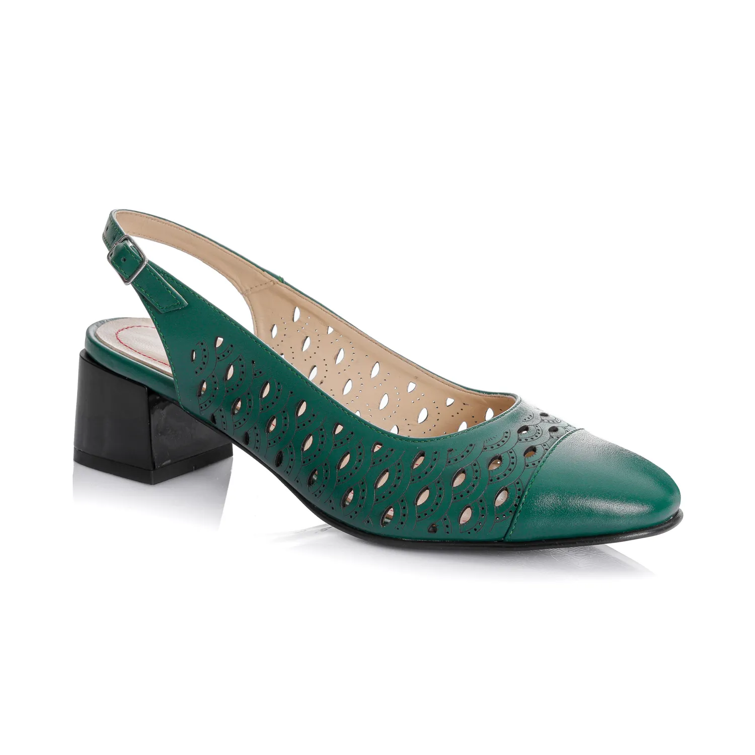 Catinca Shoes D16 VB sandale dama piele naturala verde box