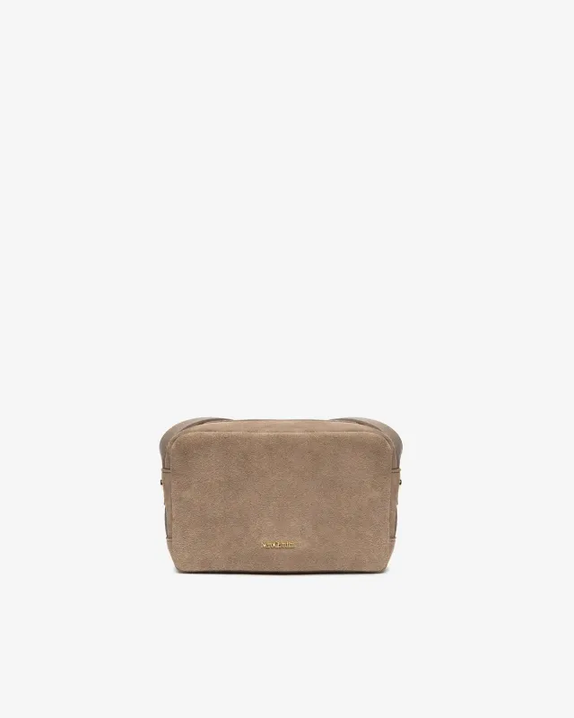 NeroGiardini Geanta Crossbody Dama Piele Intoarsa Bej